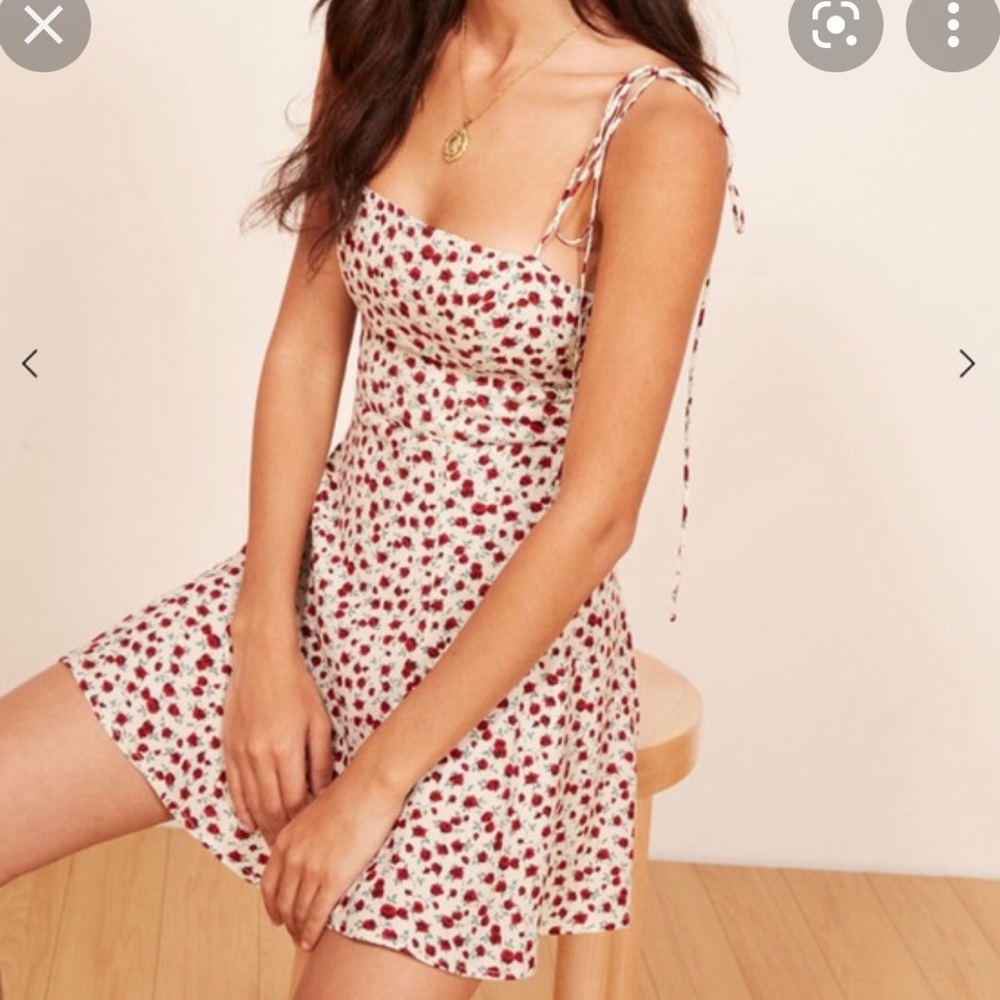 Reformation Rose White Dress Sz 2